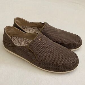 OluKai | Waialua Mesh Slip-On Shoes Slides Mustang/Brown 20311-1313 (9)